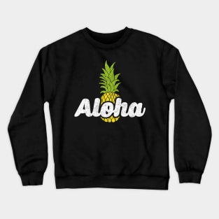 Cute Aloha Pineapple Hawaiian Fruit Theme Crewneck Sweatshirt